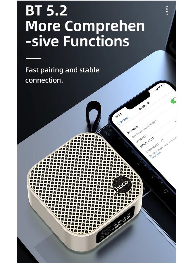 HOCO HC22 Wireless Bluetooth Speaker High Quality Auspicious Outdoor Portable Mini Audio 1200mAh Speaker Cai De Som Support TF Card / FM / TWS
