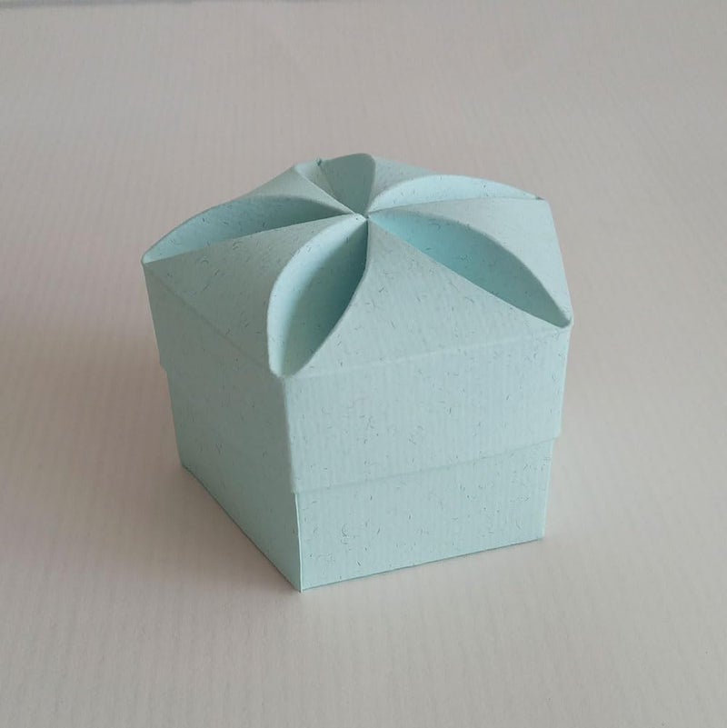 Kamalkali Empty Square Gift Box With Flower Bow Wedding engagements birthday return gift packing functions festivals Return gifts Pack of 5 - Image 1
