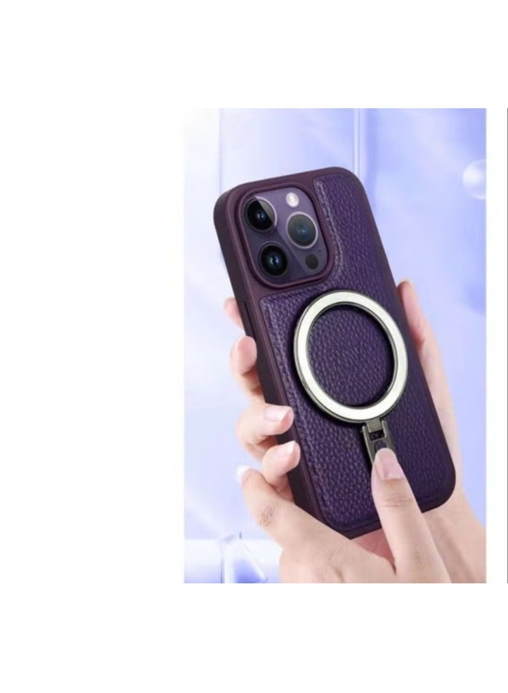 HDD iPhone 14 Pro Ring Holder Kickstand Plated Shockproof Protective Phone Case - Image 1