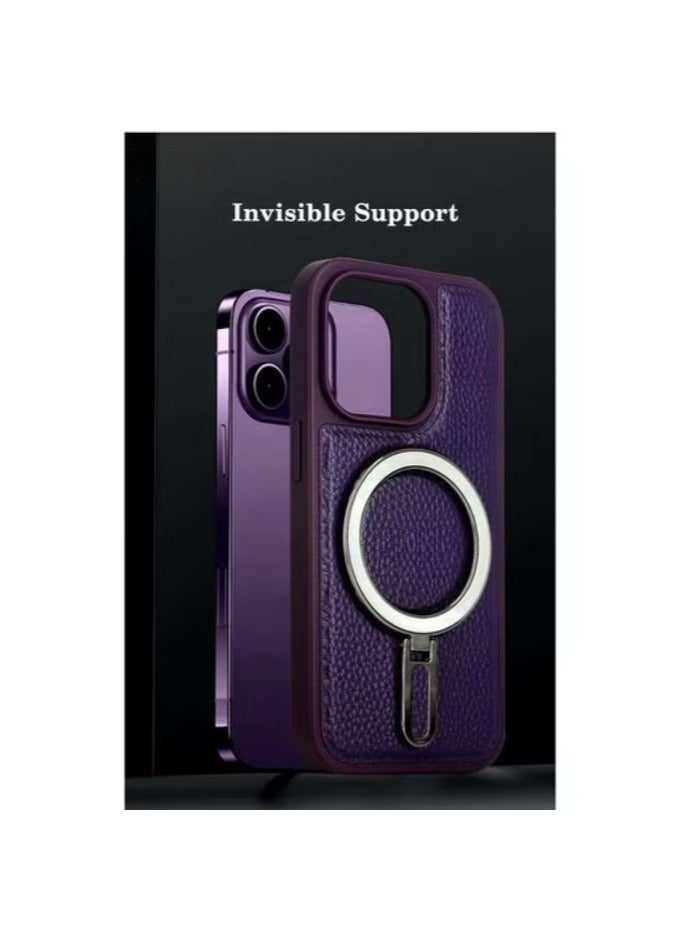 HDD iPhone 14 Pro Ring Holder Kickstand Plated Shockproof Protective Phone Case - Image 2