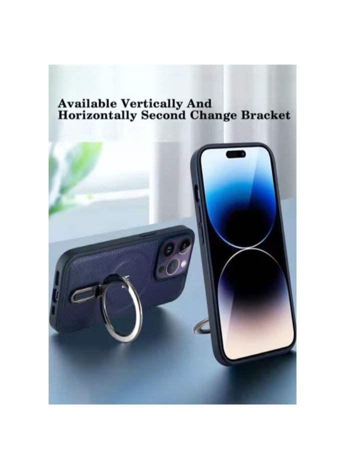 HDD iPhone 14 Pro Ring Holder Kickstand Plated Shockproof Protective Phone Case - Image 4