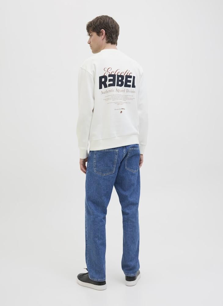 JJ Rebel Text Print Regular Fit Crew Neck Sweatshirt - Image 2