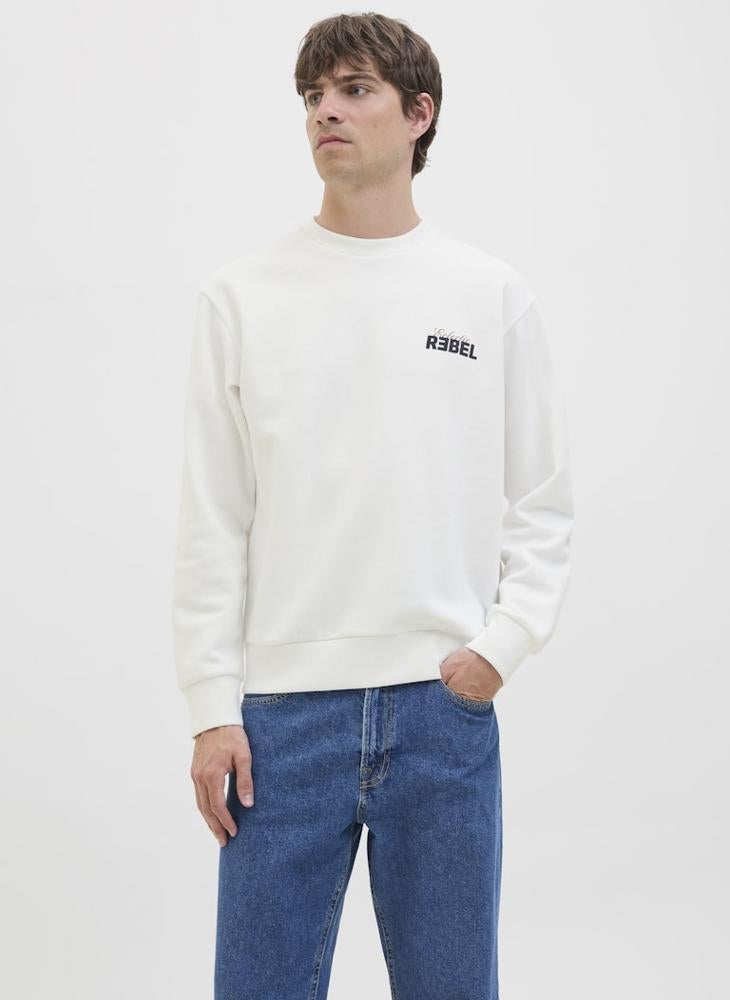 JJ Rebel Text Print Regular Fit Crew Neck Sweatshirt - Image 1