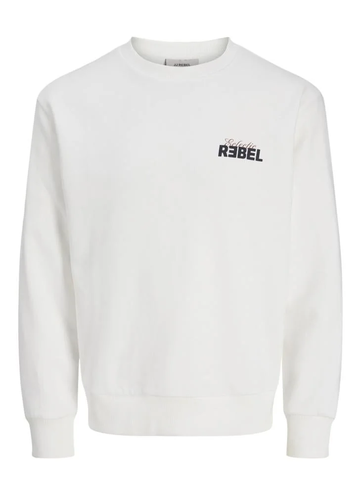 JJ Rebel  Text Print Regular Fit Crew Neck Sweatshirt for Men | Best Price UAE