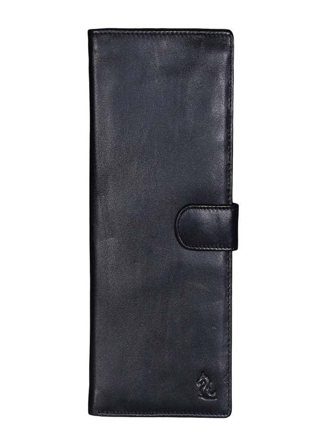 KARA Black Unisex Genuine Leather Passport Holder - Travel Friendly Passport Cover with 8 Card Holder Slots - Image 1