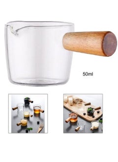 Generic Pyrex cup with wooden handle, 75 ml  - Image 3