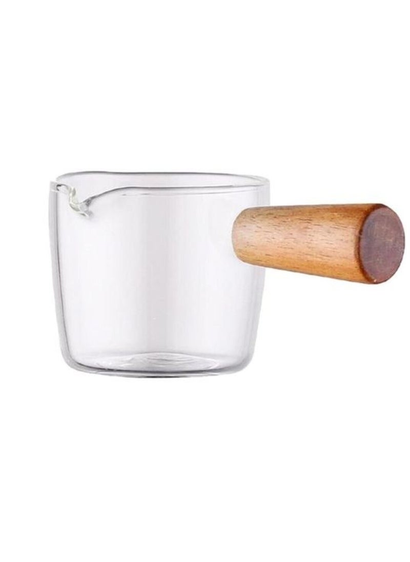 Generic Pyrex cup with wooden handle, 75 ml  - Image 2