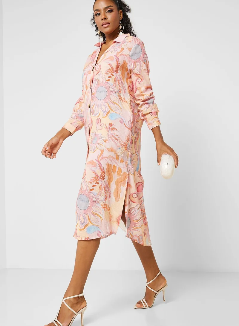 That’s My Gal Floral Longline Shirt Dress