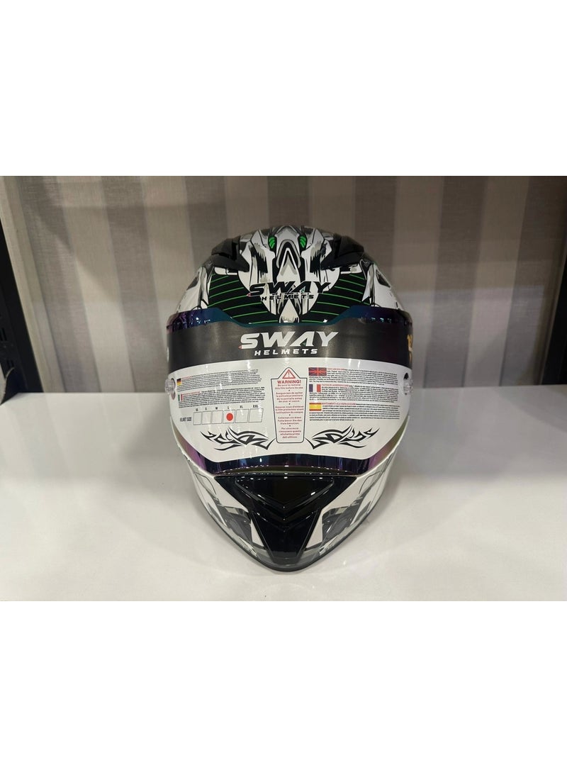 sway Helmet Sw 850 White/green Full Face  - Image 2