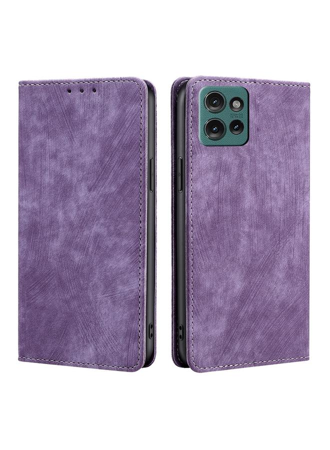 S-TOP Case For Motorola Edge 50 5G RFID Anti-theft Brush Magnetic Leather Phone Case - Image 1