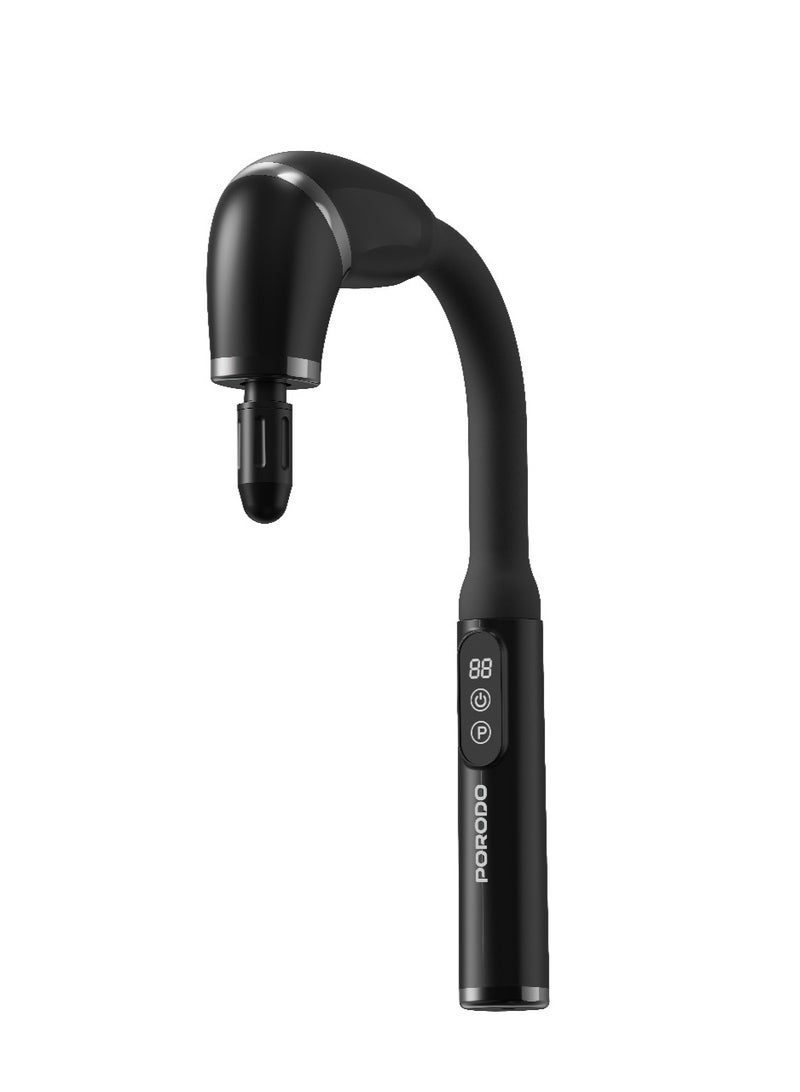 porodo U-Shaped Handle 4 Head Deep Massager with Ultra Quiet Operation & 6 Speed Intensity Levels / Intelligent LCD Real Time Display / 3 Therapeutic Modes / Portable & Ergonomic Design - Black - Image 2