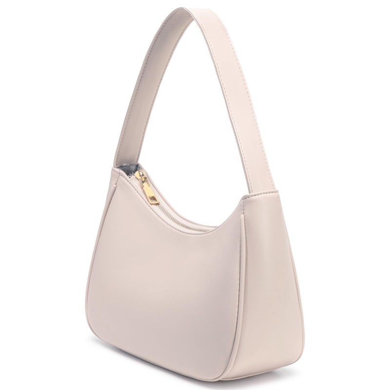 CYHTWSDJ Shoulder Bags for Women, Cute Hobo Tote Handbag Mini Clutch Purse with Zipper Closure (Nude) - Image 2