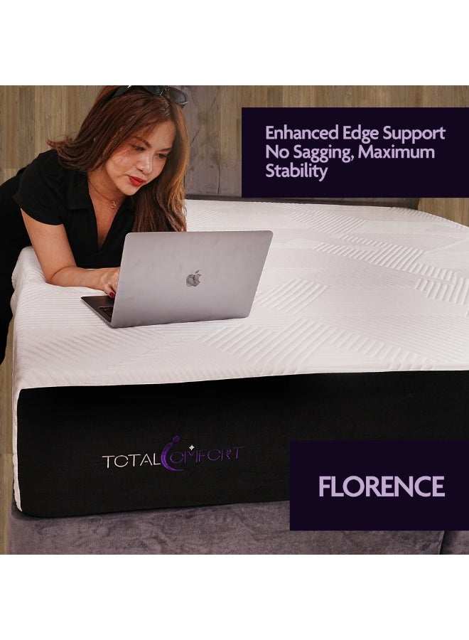 TOTAL COMFORT TC Florence Gel Memory Foam Hybrid Mattress with Breathable Zipper Cover-28cm Super King Mattress|Pocket Spring with Motion Isolation|Edge Support and Ergonomic Design for Pressure Relief (200x200cm) - Image 3