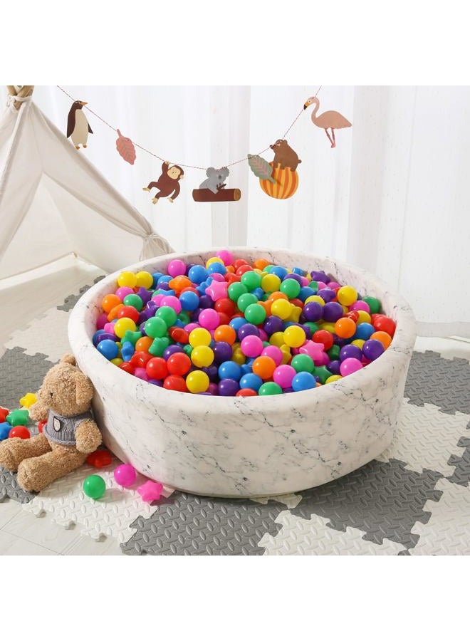 STARBOLO Star Ball Pit Balls for Ball Pit -100pcs Plastic Ball Phthalate Free BPA Free Non-Toxic Crush Proof Play Balls Play Tent Pool Playhouse Playpen Party Decoration - Image 3