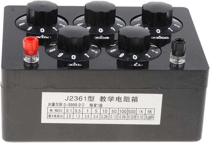 klarako Decade Resistance Box, Adjustable Lab Rotary Resistor Substitution Box, Precision DC Variable Knob Switch 0 to 9999.9Ohms, 0.25W - Image 3