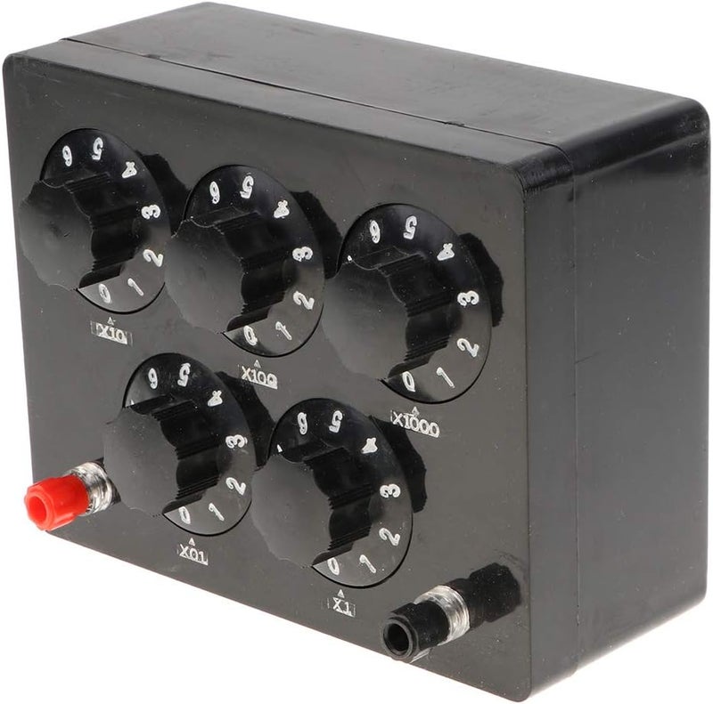 klarako Decade Resistance Box, Adjustable Lab Rotary Resistor Substitution Box, Precision DC Variable Knob Switch 0 to 9999.9Ohms, 0.25W - Image 4