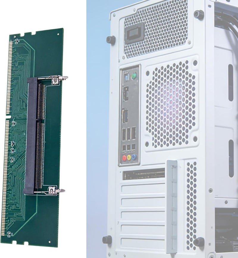 محول ذاكرة DDR3 / DDR4 / DDR5، محول من ذاكرة اللاب توب إلى ذاكرة الكمبيوتر المكتبي، بطاقة توسيع فتحة الكمبيوتر - Image 2