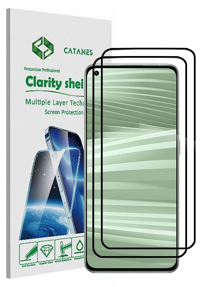 CATANES - 2 Pack For Realme GT2 Pro Screen Protector Tempered Glass Full Glue Back - Image 1