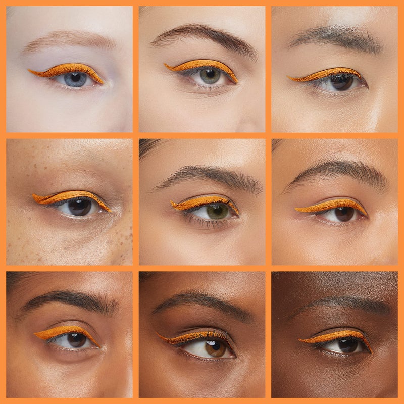 DNM Cat Eye Makeup Waterproof Neon Colorful Liquid Eyeliner Pen Make Up Comestics Long-lasting Black Eye Liner Pencil Makeup Tools (orange) - Image 4