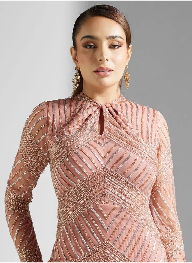 Amelia Rose Embellished Sheath Dress