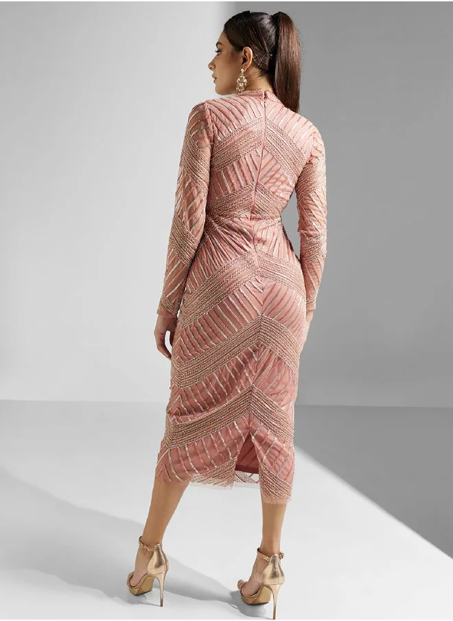 Amelia Rose Embellished Sheath Dress