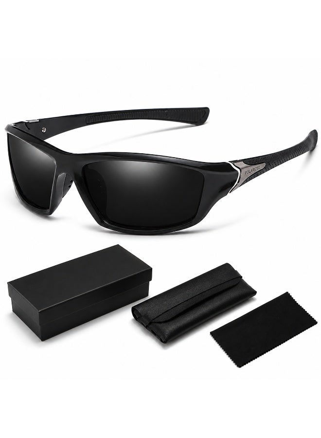 Polarized Sports Sunglasses for Men, UV400 Anti-Glare Eyewear for Fishing, Cycling, Driving, Hiking, Outdoor Activities — Lightweight TR90 Frame - Image 1