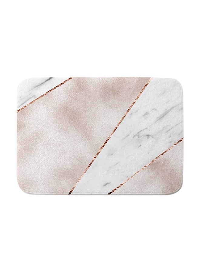 نيبمينينت Marble Pattern Anti-Skid Doormat White/Grey/Brown 40 x 60cm