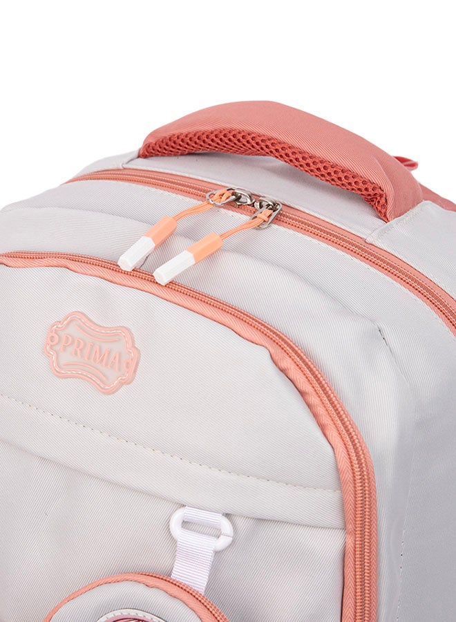بريما شنطه مدرسية ظهر 18" بطبعات كارتون | خفيفة ومريحة بمقابض مبطنة، سحاب سلس مضاد للانغلاق، جيب خلفي إضافي ومحفظة نقود مجانية، تصميم متعدد الألوان أنيق ومتين يناسب بنات وأولاد المدرسة - Image 2
