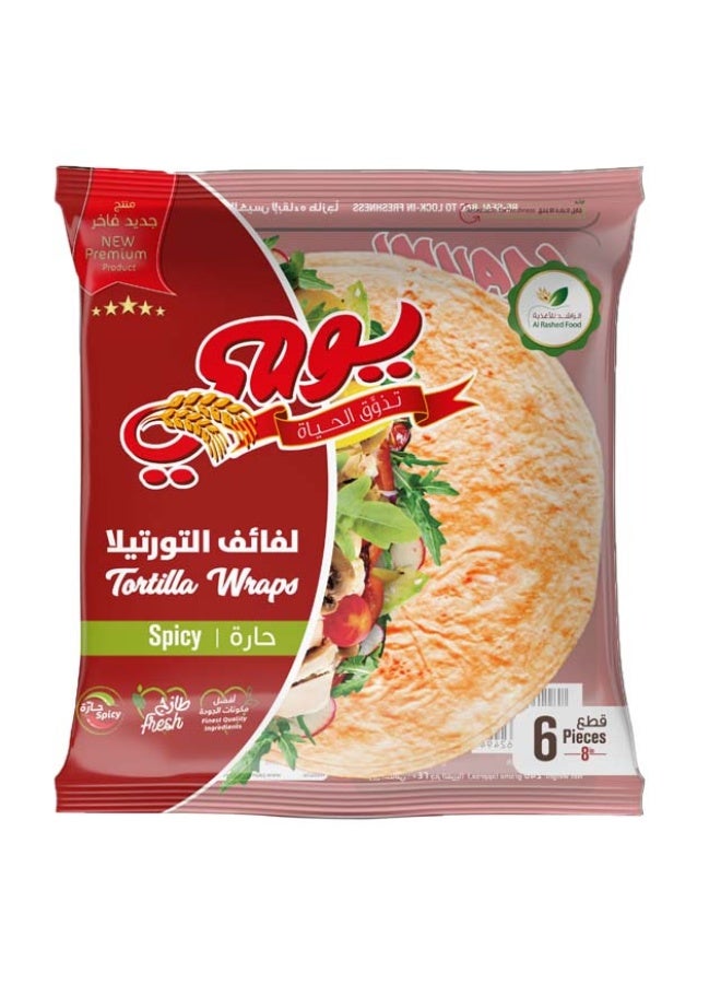 Tortilla Wraps, 6 Spicy Wraps - 240g, Saudi Arabia