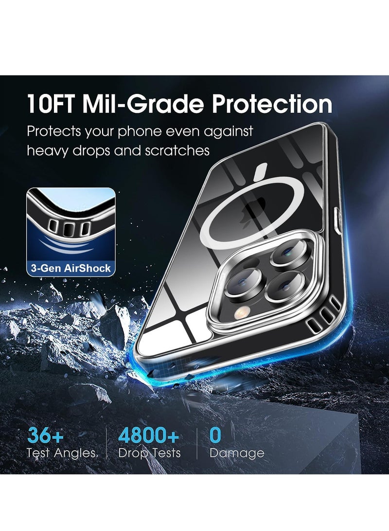 حومة حافظة iPhone 15 Pro Max مقاس 6.7 بوصة MagSafe متوافقة مع الشحن اللاسلكي غطاء حماية صلب مقاوم للخدش ومقاوم للصدمات لهاتف Apple iPhone 15 Pro Max - Image 3