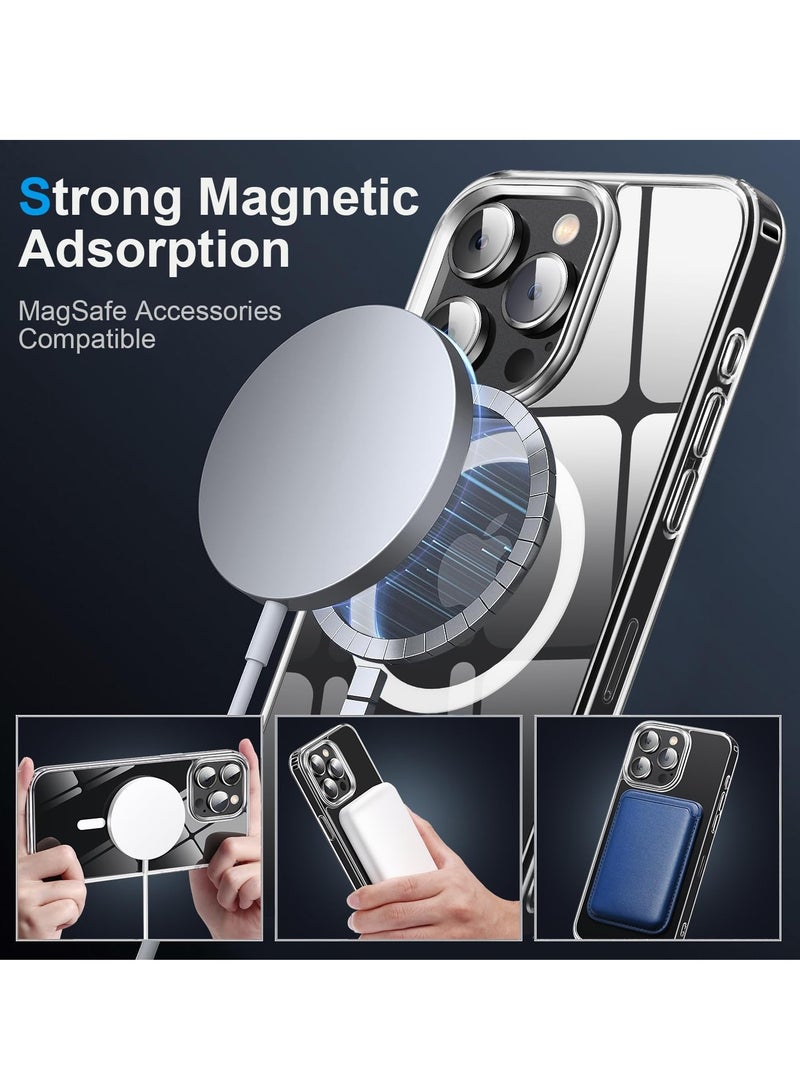 حومة حافظة iPhone 15 Pro Max مقاس 6.7 بوصة MagSafe متوافقة مع الشحن اللاسلكي غطاء حماية صلب مقاوم للخدش ومقاوم للصدمات لهاتف Apple iPhone 15 Pro Max - Image 2