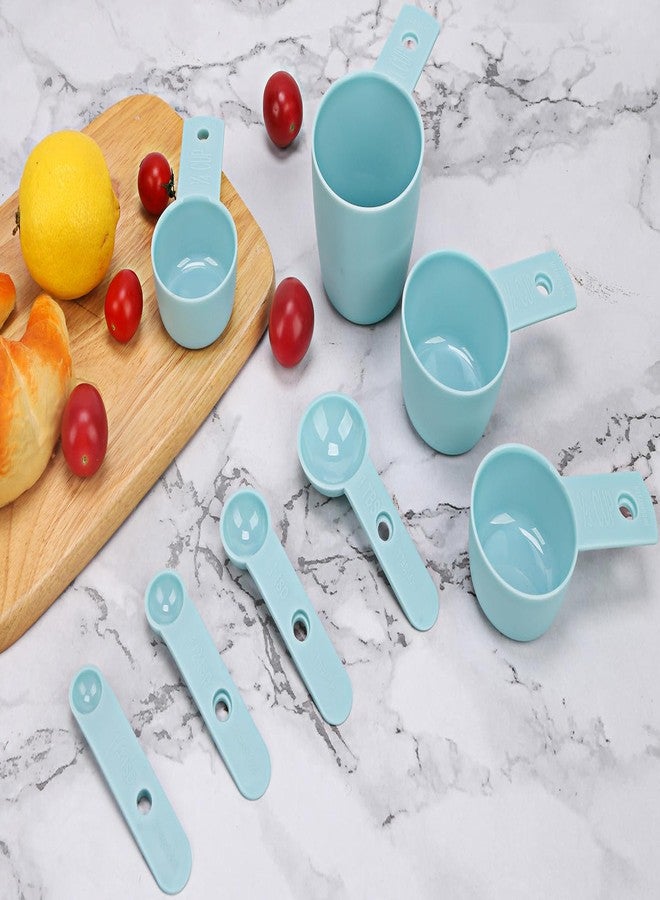 DOTINGHUX Measuring Cups and Spoons Set of 8, Kitchen Gadgets for Cooking & Baking (Light Turquoise) - Image 4