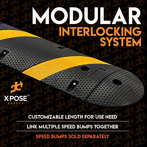 Xpose Safety Rubber End Caps for 6 Ft Speed Bumps (Set of 2) – Modular Interlocking Accessories for Driveways, Roads, and Parking Lots - Image 4