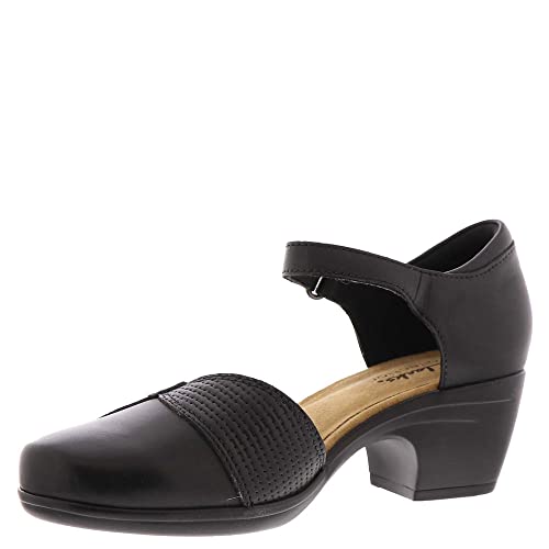 Clarks Emily Rae Pump, Black Leather, 6 Medium - Image 5