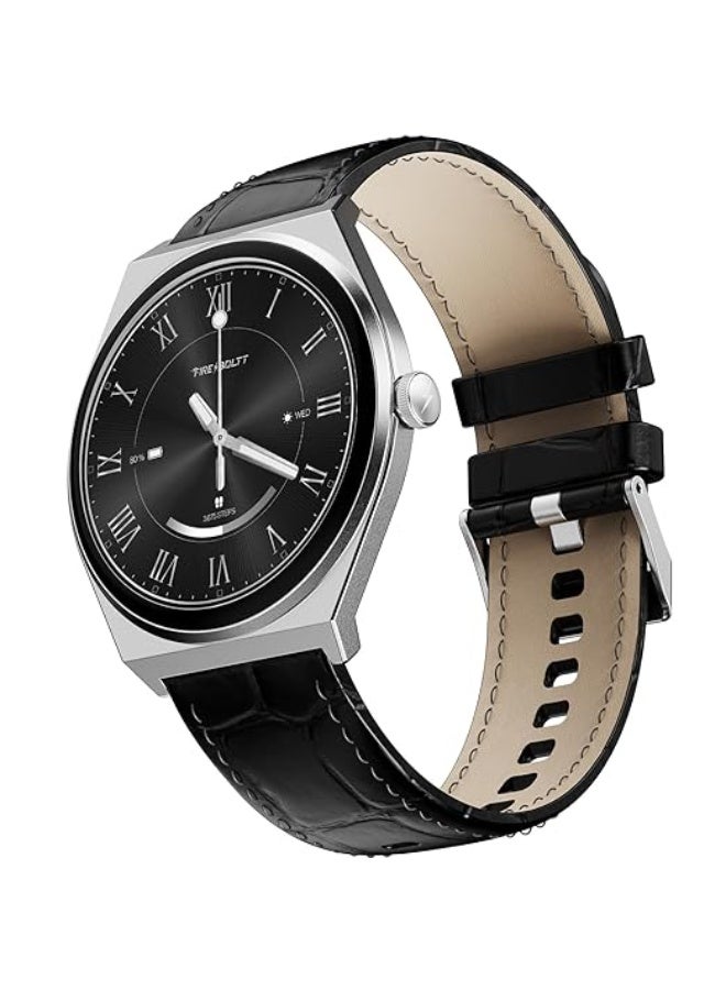 Fire-Boltt Legacy Nova Smartwatch 1.43” Slim Super AMOLED Display, 466x466 Pixel Always-On Display, Bluetooth Calling, Wireless Charging, Rotating Crown, Health Tracker for Men & Women Shadow Black - Image 1