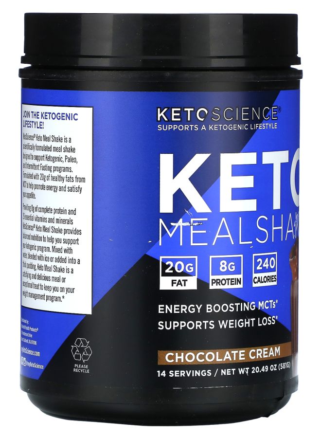 Keto Science هزّة وجبة كيتو بنكهة الشوكولاتة 20.49 أونصة (581 غ) - Image 2