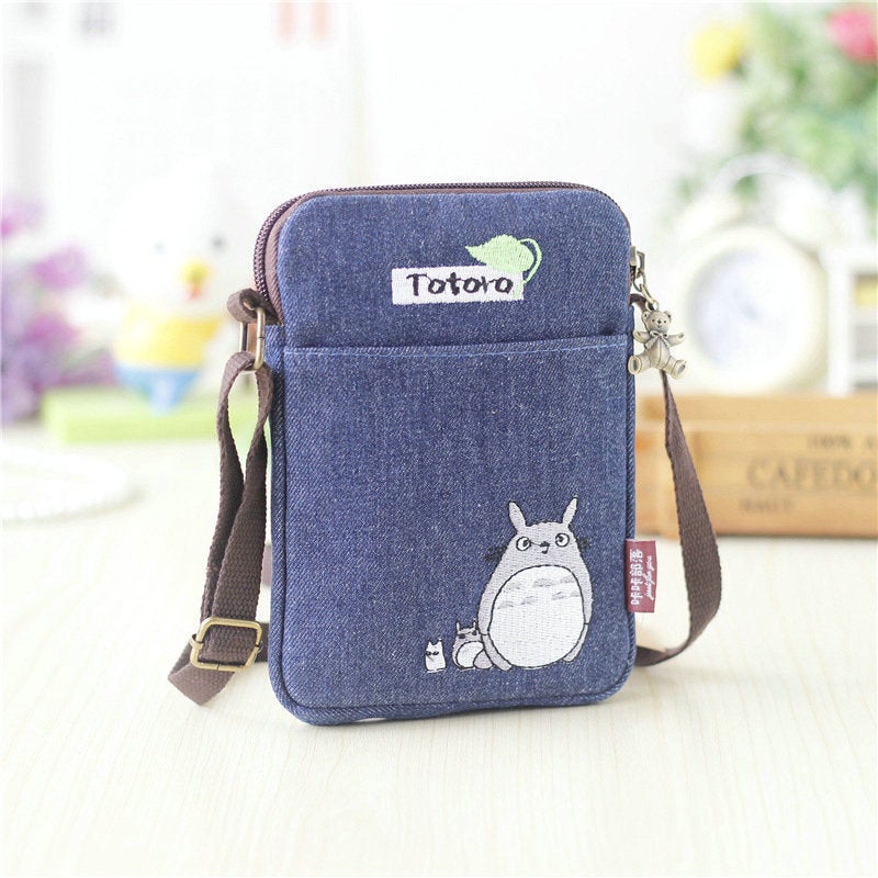 New Denim 6.5 Inch Large Screen Diagonal Mobile Phone Bag Men And Women Denim Mobile Phone Bag Support A Generation Of Hair - Image 1