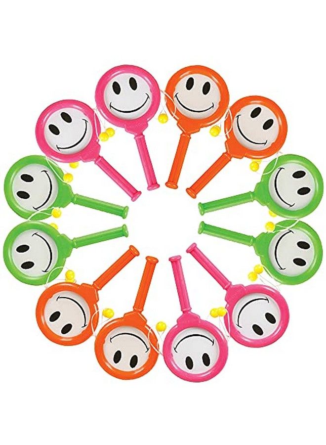 ArtCreativity Smile Hand Drums Set Of 12 Musical Toys For Kids In Assorted Colors Easy To Play Musical Instruments For Children Noisemakers For Parties Music Party Favors And Goodie Bag Fillers - Image 1