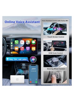 Generic Wireless Carplay Adapter, for Factory Wired Carplay Apple Bluetooth Car Play Ai Box Dongle, for iPhone Plug & Play Original Car System Upgrade, Convert Wired App to Wireless Sync App Box USB/Type-C  - Image 2