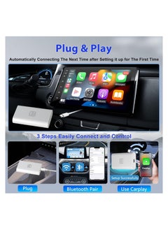 Generic Wireless Carplay Adapter, for Factory Wired Carplay Apple Bluetooth Car Play Ai Box Dongle, for iPhone Plug & Play Original Car System Upgrade, Convert Wired App to Wireless Sync App Box USB/Type-C  - Image 5