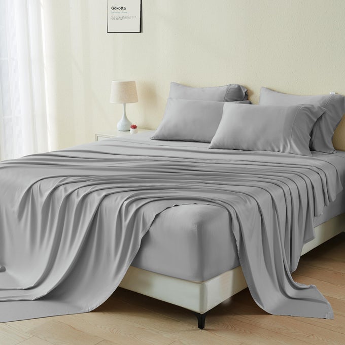 QUEEN SHEET SET 100 TANBOOCEL RAYON DERIVED FROM BAMBOO SHEETS QUEEN SIZE 6 PIECES SET SOFT SILKY BREATHABLE SHEETS16 POCKET QUEEN SHEETS WITH ELASTIC CORNER STRAPS MOISTURE WICKING