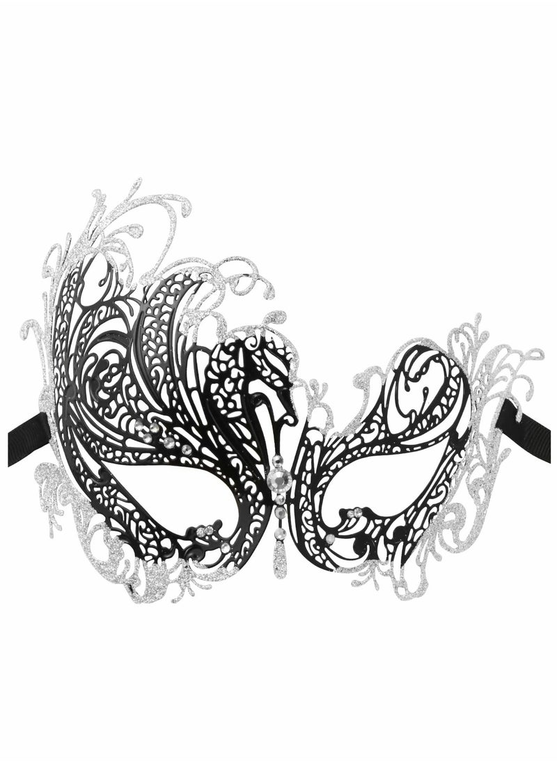 KASTWAVE - Couple Mask Half Venetian Masquerade Ball Mask Mardi Gras Mask - Image 1
