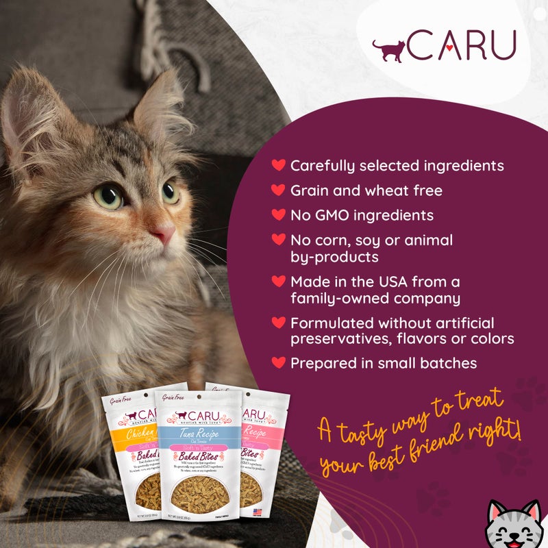 CARU - Soft â€˜n Tasty Baked Bites - Chicken Bites Cat Treats - Flavorful All-Natural Treats - 3 oz. - Image 4