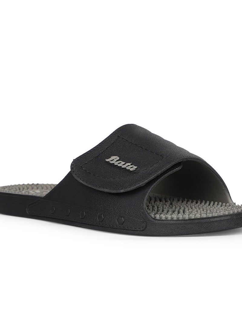 Bata Alfred Men's Black Flip Flops - 7 UK (8626090) - Image 3