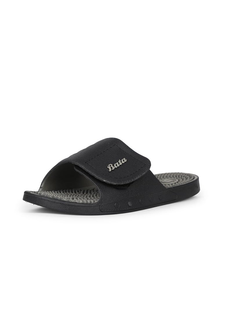 Bata Alfred Men's Black Flip Flops - 7 UK (8626090) - Image 1