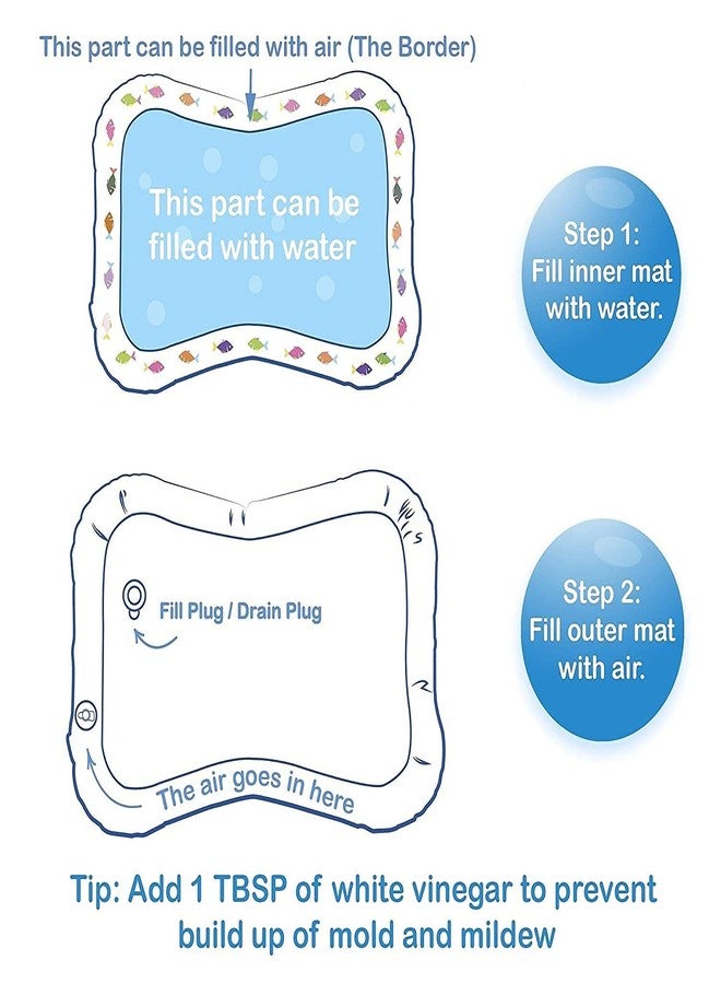 YUJASV Inflatable Baby Slapped Pad Tummy Time Floor Cushion Fun Activity Play Center Indoor Outdoor Baby Water Play Mat Toys for Infants and Toddlers - Image 5