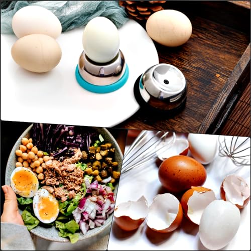 ChaLeeMoo Egg Piercer for Raw Eggs, Stainless Steel Egg Poker for Boiling Eggs, Great Eggshell Peeler Tool to Get Good Hard Boiled Eggs, Egg Hole Puncher Pricker with Retractable Pin, Black - Image 5