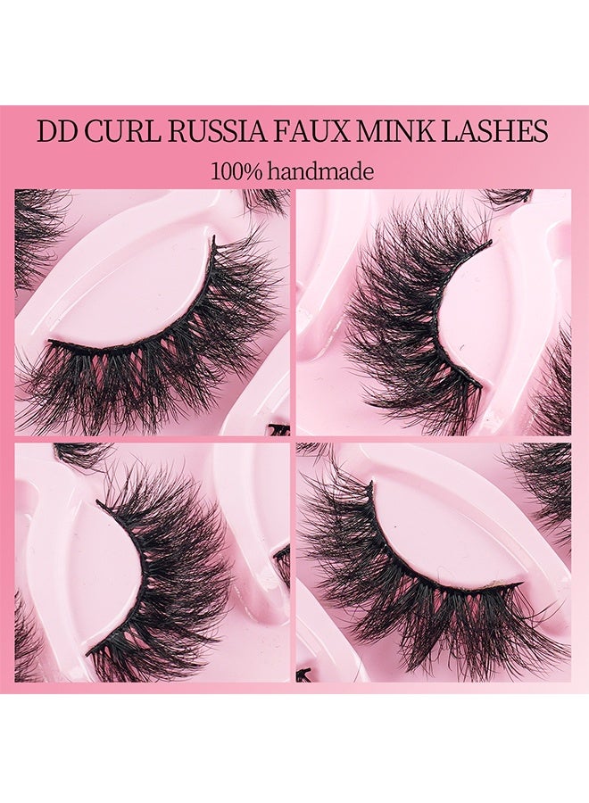 Cat Eye Lashes that Look Like Extensions Fluffy Faux Mink Lashes Wispy Lashes Natural Look 5 Pairs Fake Eyelashes Pack (Cat Eye) - Image 5