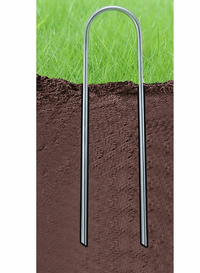 KASTWAVE Heavy-Duty Wind Stakes, for Trampolines and Tents, 11-inch Heavy Duty Stakes, Safe Ground Anchor Galvanized Steel Wind Stakes, U-Shaped Durable Windproof Ground Anchor - Image 4