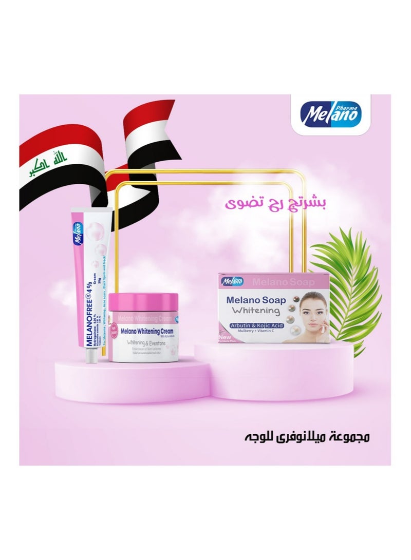 MELANO The Most Powerful  Aace Whitening Set And Melanofree Soap And Melanofree Cream - Image 1